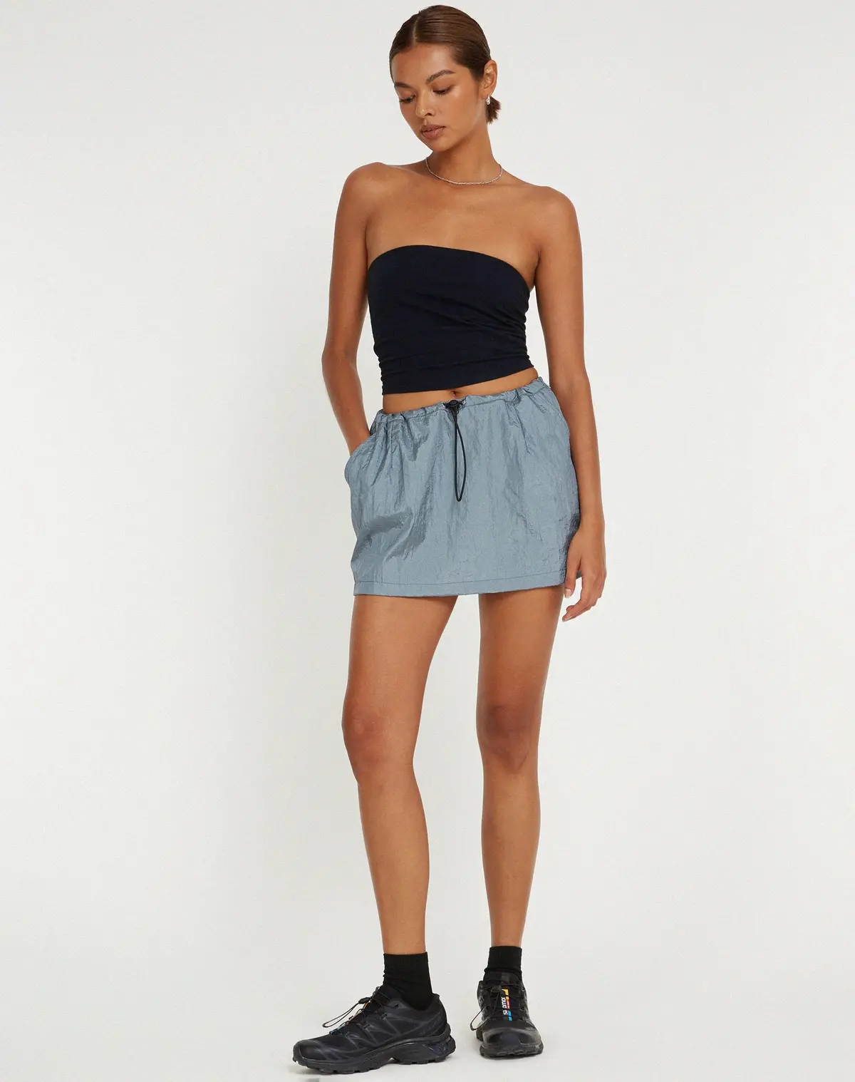 Xenpy Mini Skirt In Silver 2