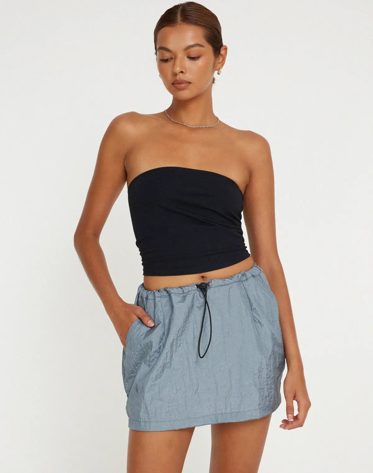 Xenpy Mini Skirt In Silver 4