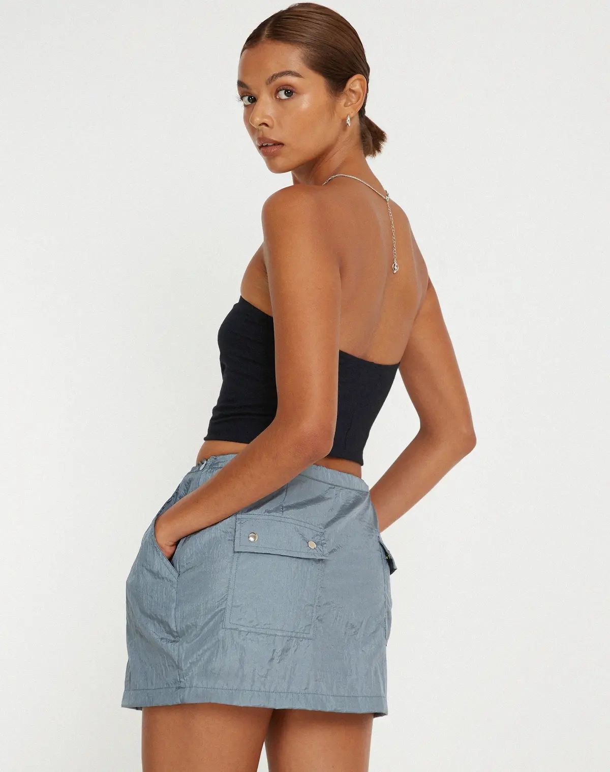 Xenpy Mini Skirt In Silver 3