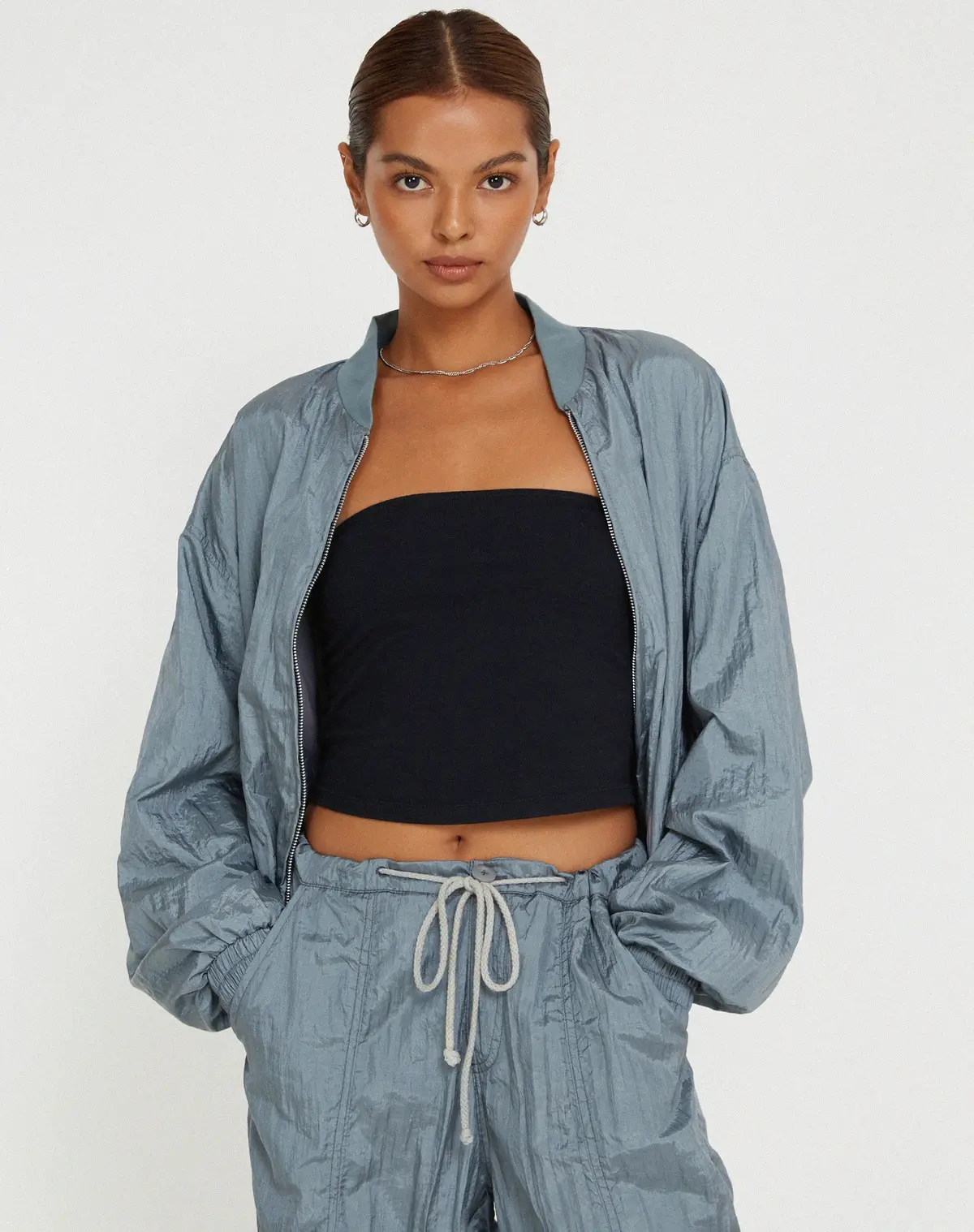 Yuu Shell Jacket In Silver 4