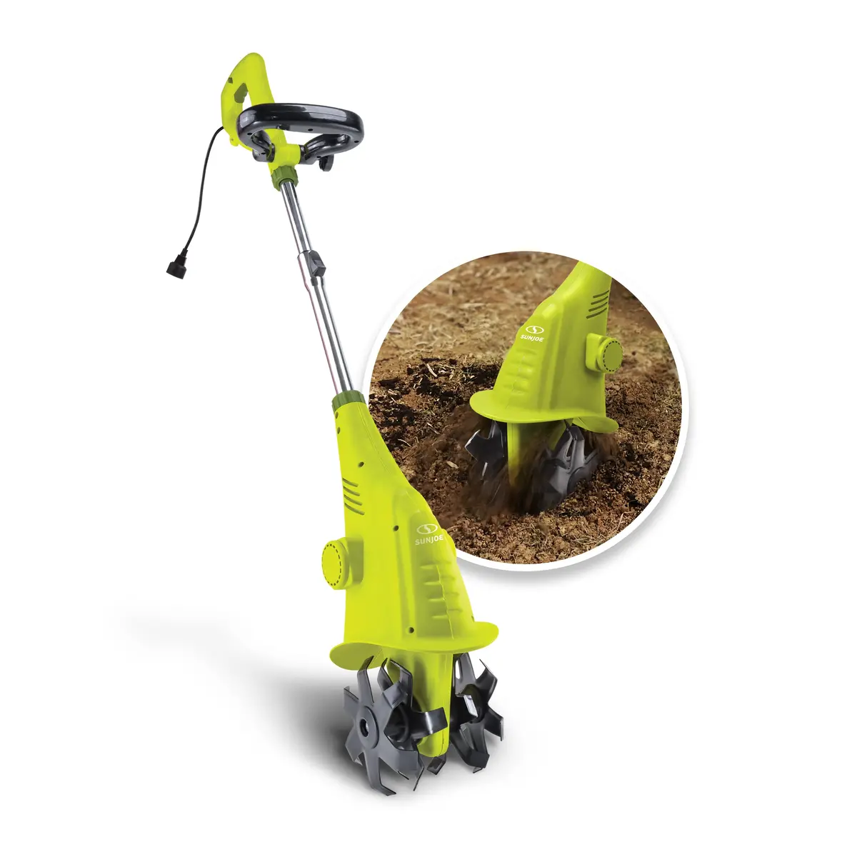Sun Joe Tj599e Electric Garden Cultivator | 6.3-Inch | 2.5-Amp | Adjustable Shaft 1
