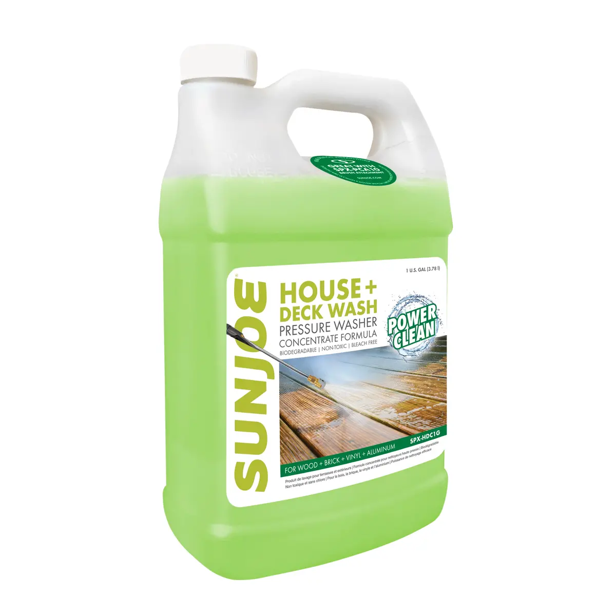 Sun Joe Spx-Hdc1g House + Deck All-Purpose Pressure Washer Rated Concentrated Cleaner | 1 Gal. 1