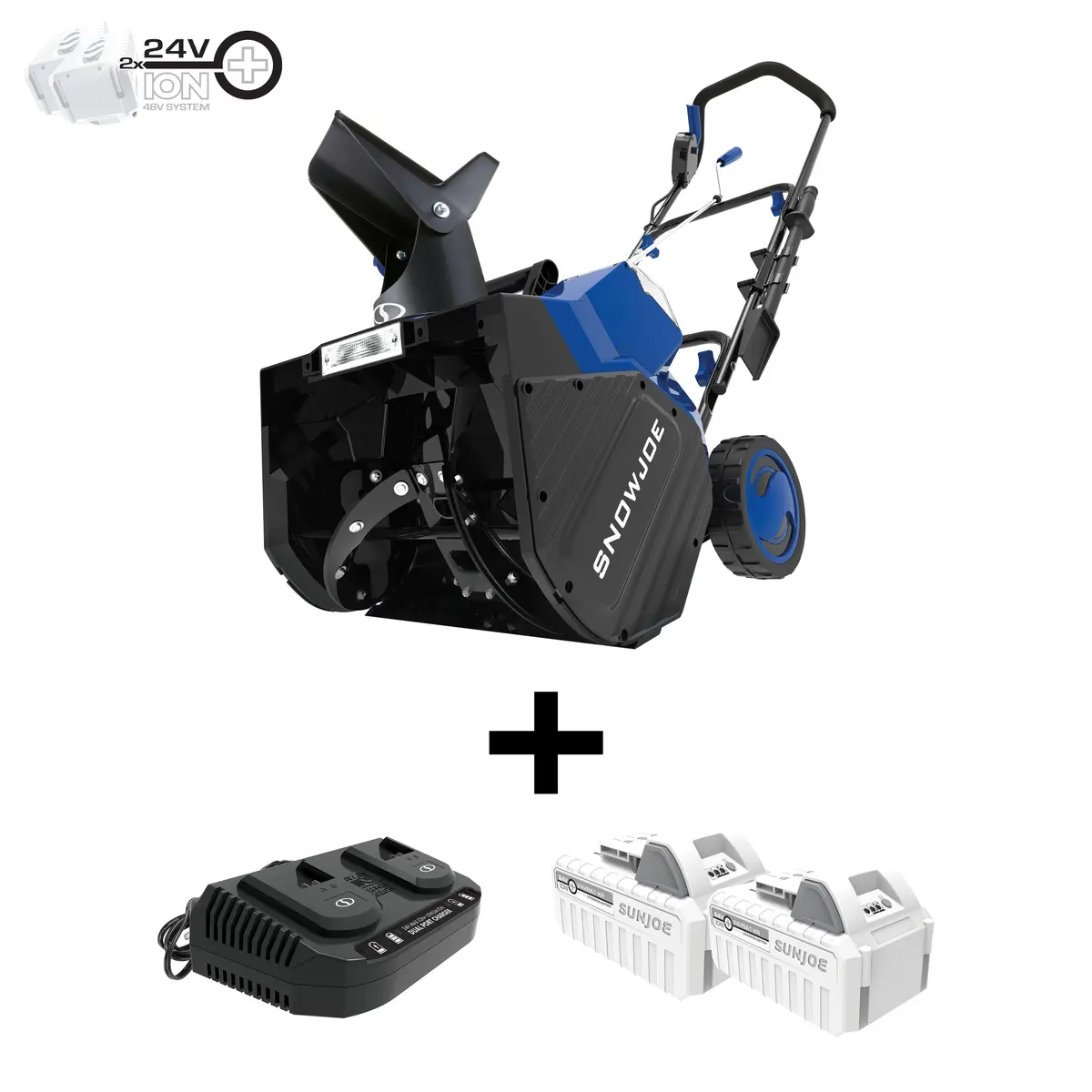 Snow Joe 24V-X2-Sb18-Xr 48-Volt* Ionmax Cordless Snow Blower Kit | 18-Inch | W/ 2 X 5.0-Ah Batteries And Charger 1