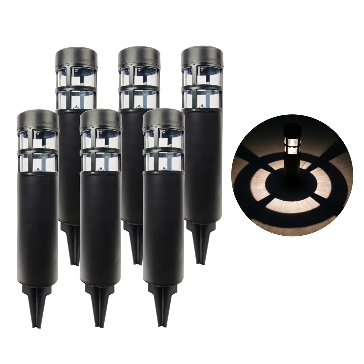 Bliss Outdoors Bsl-318 Solar Powered Led Pathway Lights | 14-In. Tall | 6-Pack | Abs Casing | Waterproof Ip44 1