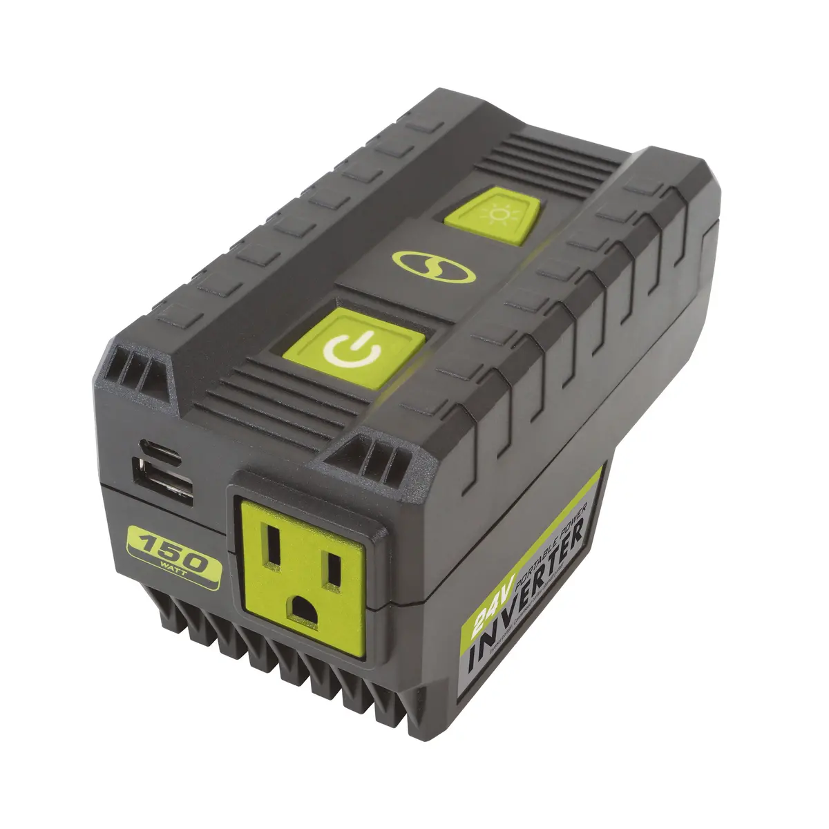 Sun Joe 24V-150Wi-Ct 24-Volt Ion+ Cordless Portable Powered Inverter | W/ Usb Type A+C, Ac Outlet, & Led Light | 150-Watt | Tool Only 1