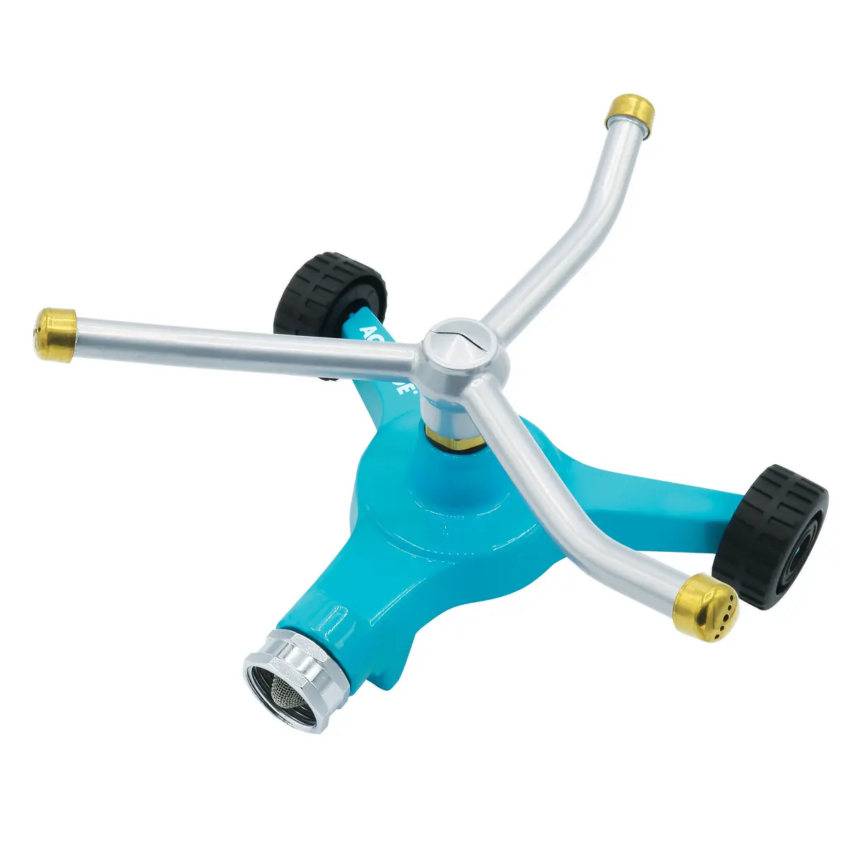 Aqua Joe Aj-Trswb Indestructible 3-Arm Zinc Rotary 360° Sprinkler | Wheeled Base | 1,390 Sq. Ft. Max Coverage 2