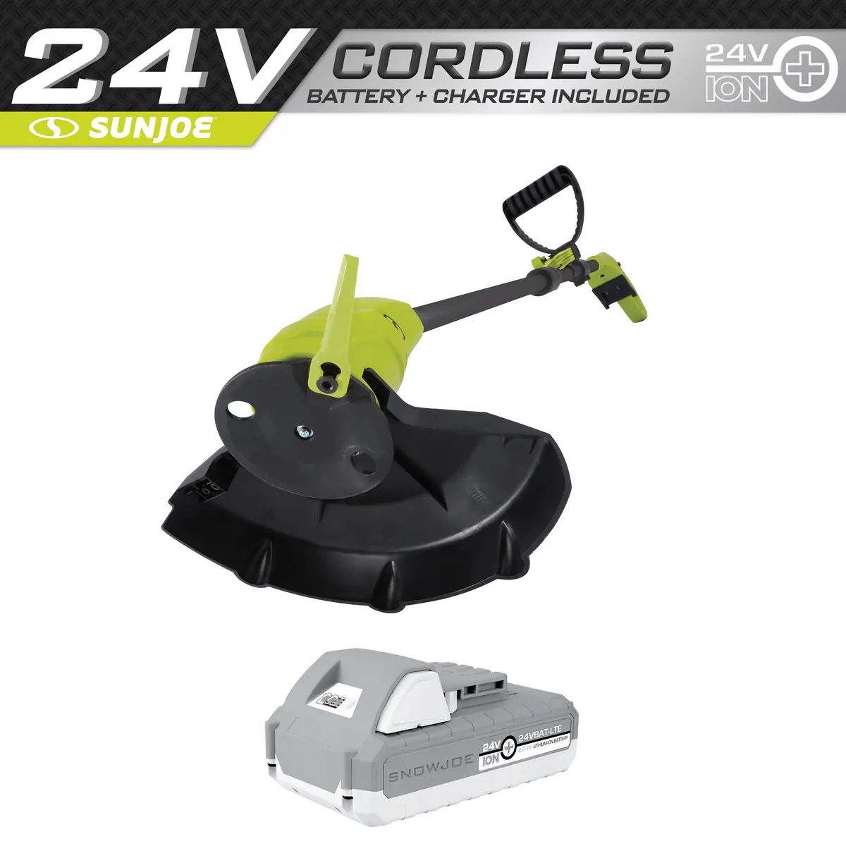 Sun Joe 24V-Gt10-Lte 24-Volt* Ionmax Cordless Lightweight Stringless Grass Trimmer Kit | 10-Inch | W/ 2.0-Ah Battery + Charger 2