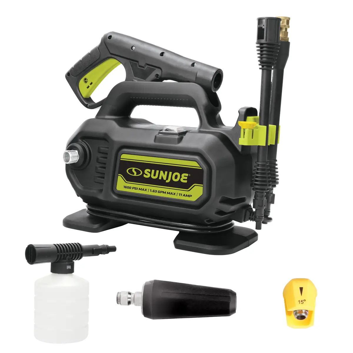 Sun Joe Spx160e-Max Electric Pressure Washer W/ Foam Cannon & Spray Nozzle | 11-Amp | Easy Carrying Handle | Included Accessories 2