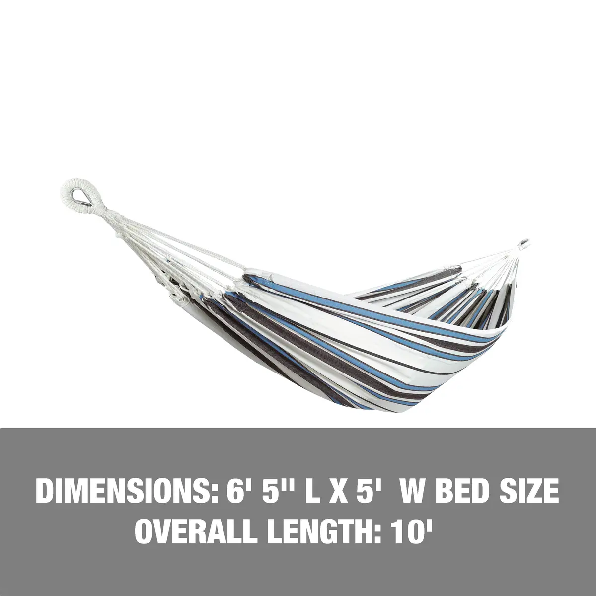 Bliss Hammocks Bh-401-Sv Double Hammock In A Bag W/ Rope Loops & Hanging Hardware | 60-In. Wide | 265 Lb. Capacity (Sunday Volleyball) 1