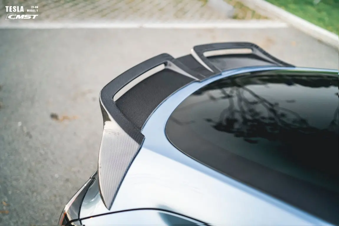 New Release! Cmst Carbon Fiber Rear Spoiler Ver.3 For Tesla Model Y 1