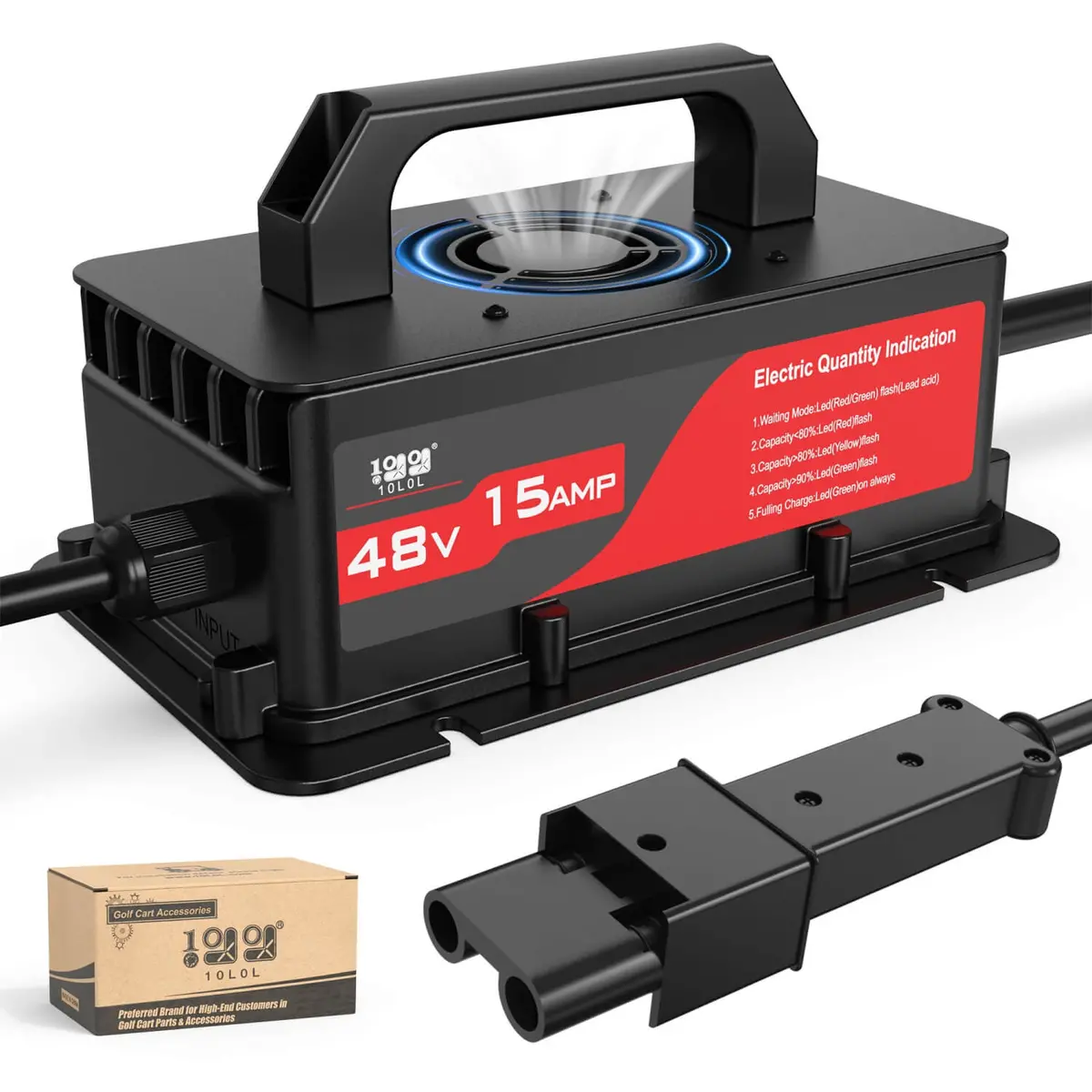 Universal Golf Cart Battery Charger - Smart 36V/48V Charger For Yamaha, Ezgo & Club Car (Ip67 Waterproof) 6