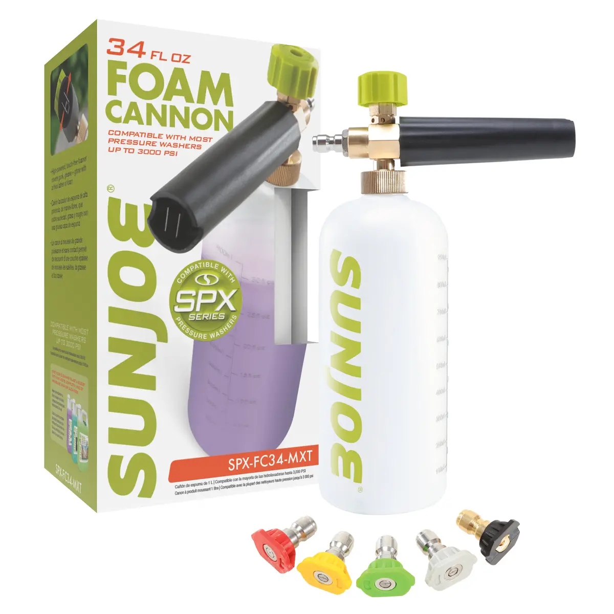 Sun Joe Pressure Washer Surface & Patio Cleaner + Foam Cannon Bundle 2