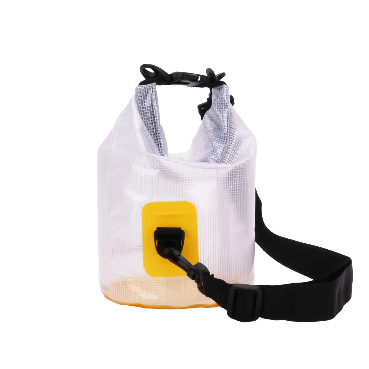 Trailgear Tg-800-5-Yl Heavy-Duty Transparent Dry Bag | Roll-Top Closure Design | Lightweight W/ Shoulder Strap | 5 Liter (Yellow) 1