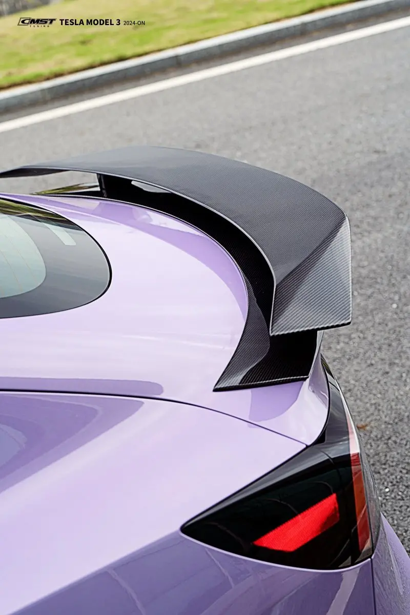 Cmst Carbon Fiber Rear Spoiler Wing Ver.1 For Tesla Model 3 2024-On 1