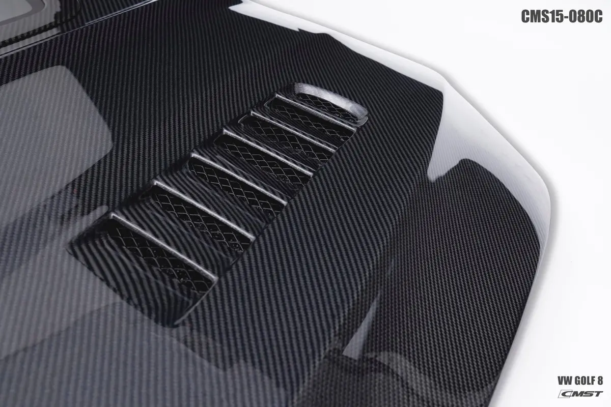 Cmst Carbon Fiber Clearview Hood Bonnet Glass Transparent For Golf & Gti & Golf R Mk8 2