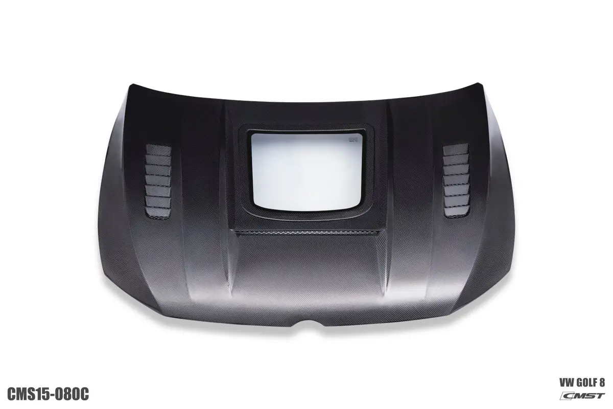 Cmst Carbon Fiber Clearview Hood Bonnet Glass Transparent For Golf & Gti & Golf R Mk8 1