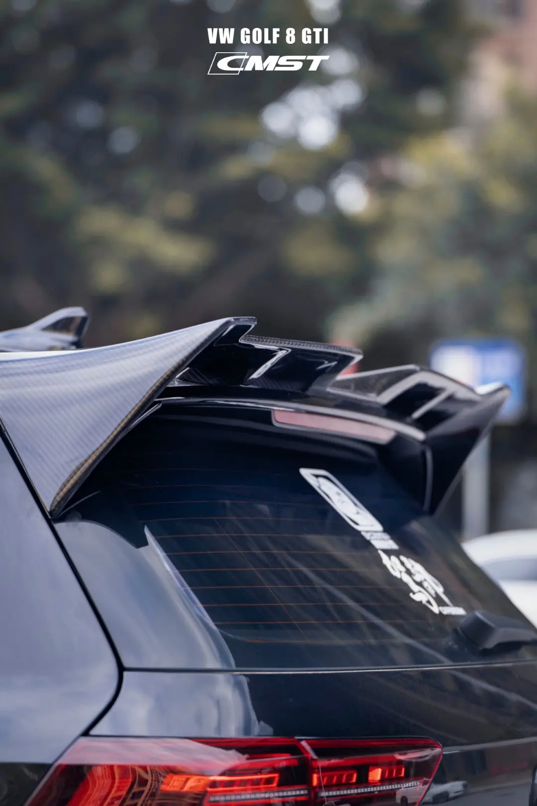 Cmst Carbon Fiber Rear Roof Spoiler For Volkswagen Gti Mk8 1