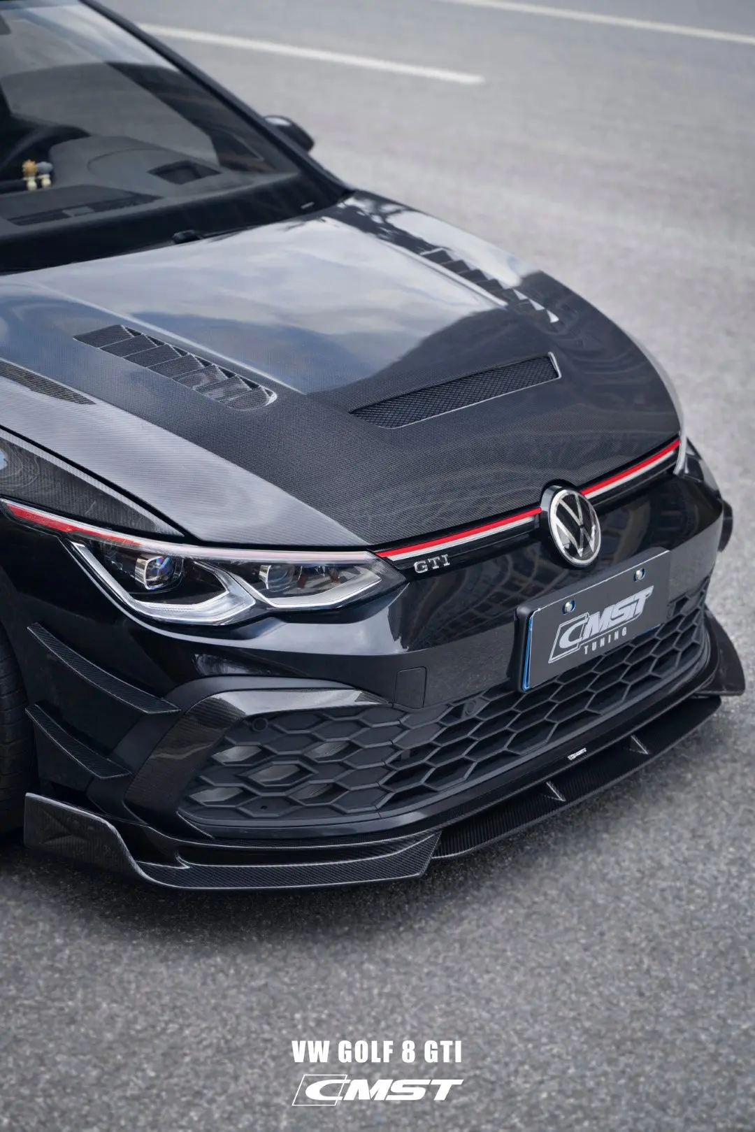 Cmst Carbon Fiber Front Splitter For Volkswagen Gti Mk8 1