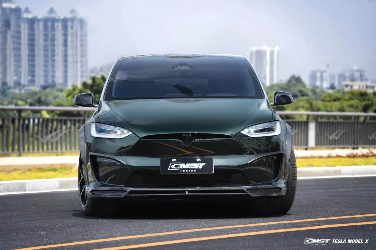 Cmst Carbon Fiber Front Lip For Tesla Model X 2022-On 2