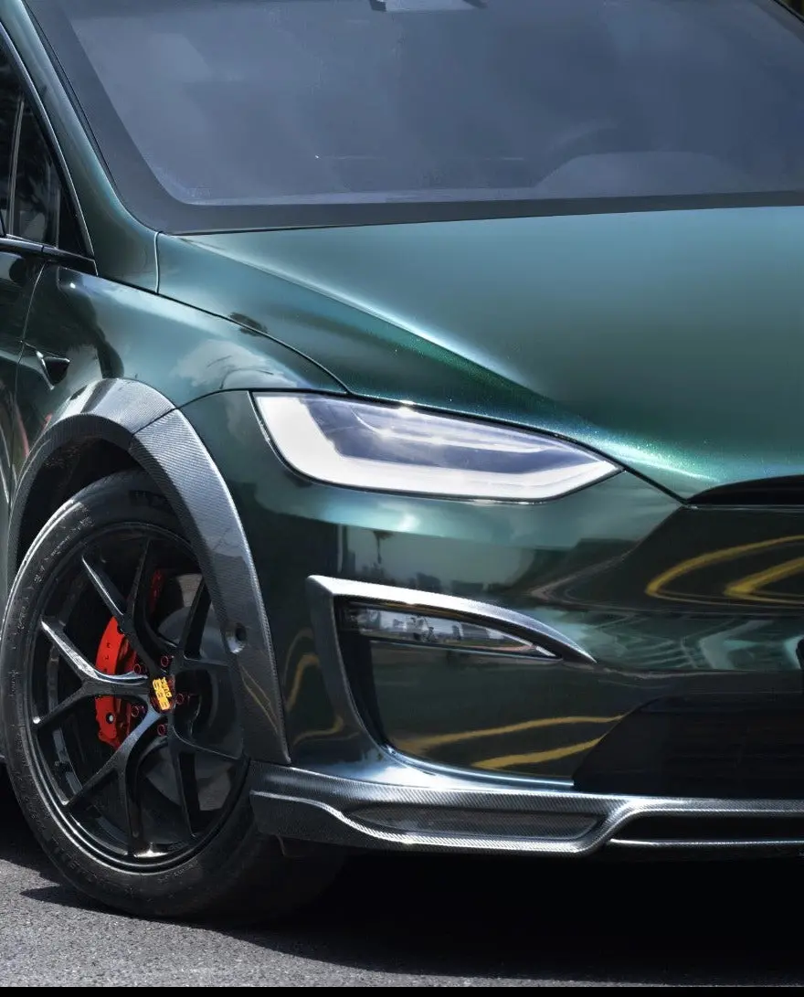 Cmst Carbon Fiber Front Upper Valences For Tesla Model X 2022-On 1