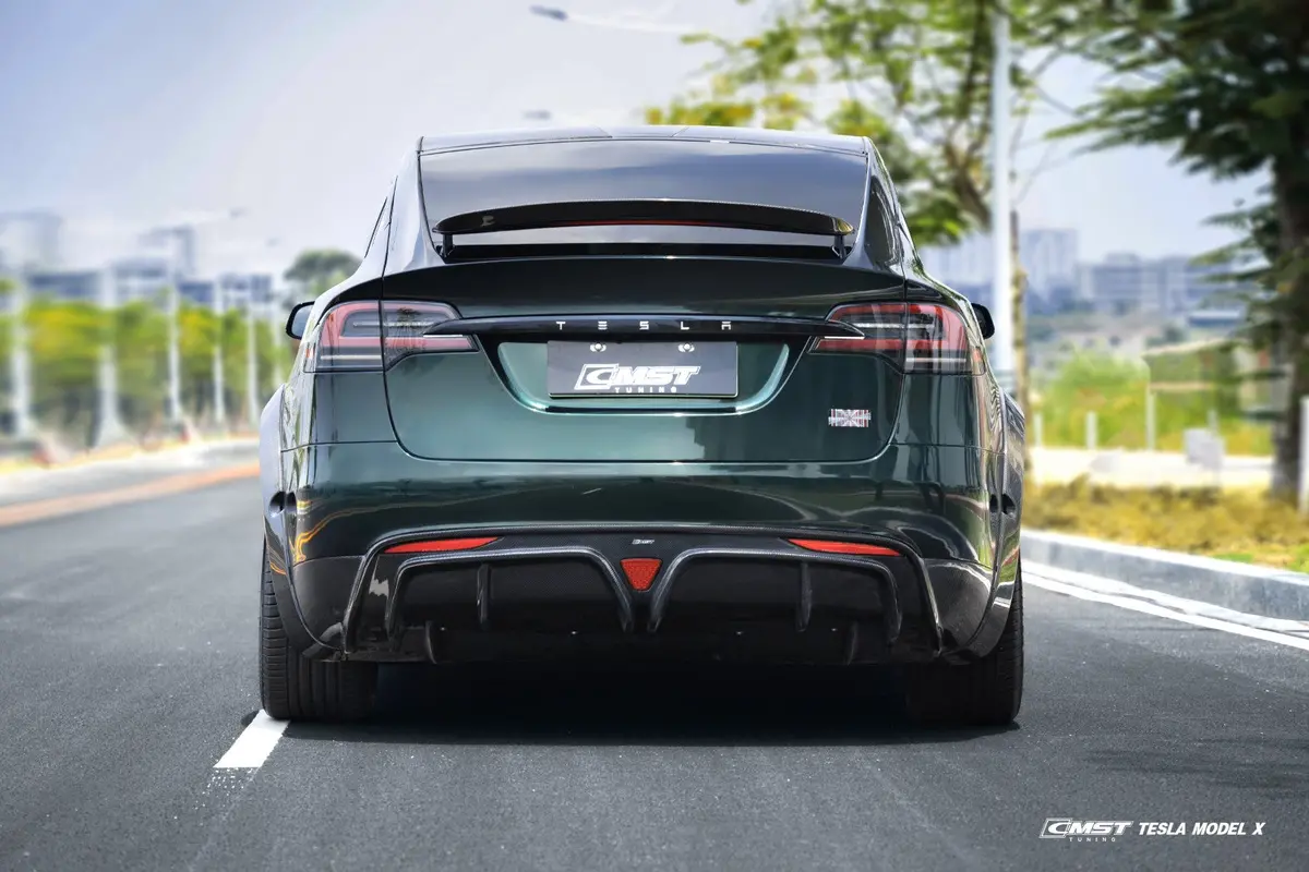 Cmst Carbon Fiber Rear Diffuser For Tesla Model X 2022-On 1