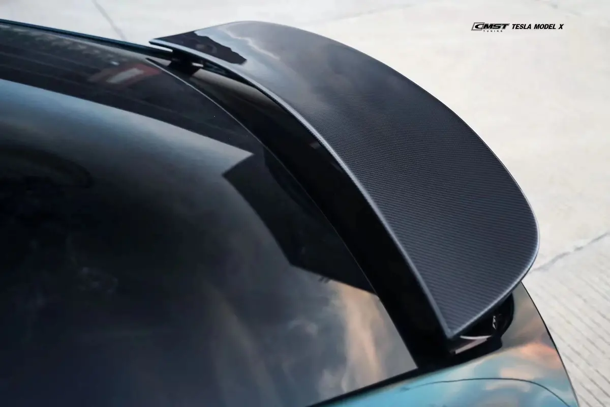Cmst Carbon Fiber Rear Spoiler For Tesla Model X 2022-On 1