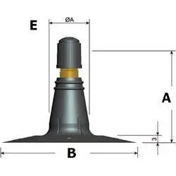 9.50 X 10R - 16.5 Lt, 31 X 10.50R - 16.5, 31 X 10.50R - 16.5 Lt, Lt 265 / 60D 16.5 Heavy Duty Tire Inner Tube (Straight Stem) 322320 2
