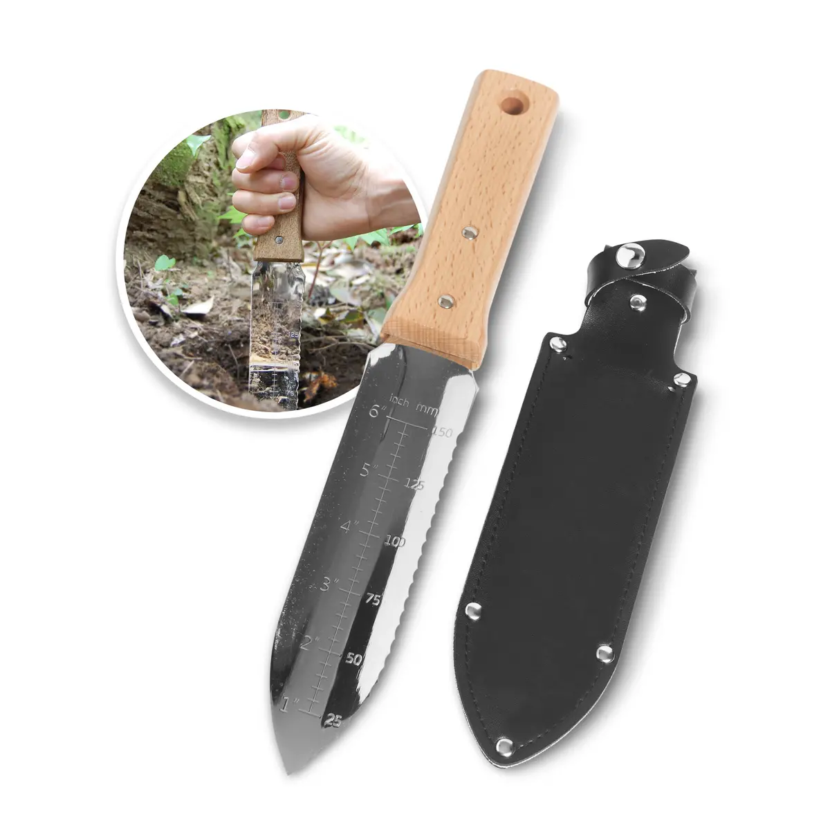 Nisaku Njp650 The Original Hori Hori Namibagata Japanese Stainless Steel Weeding Knife, 7.25-Inch Blade - #1 Best Seller 1