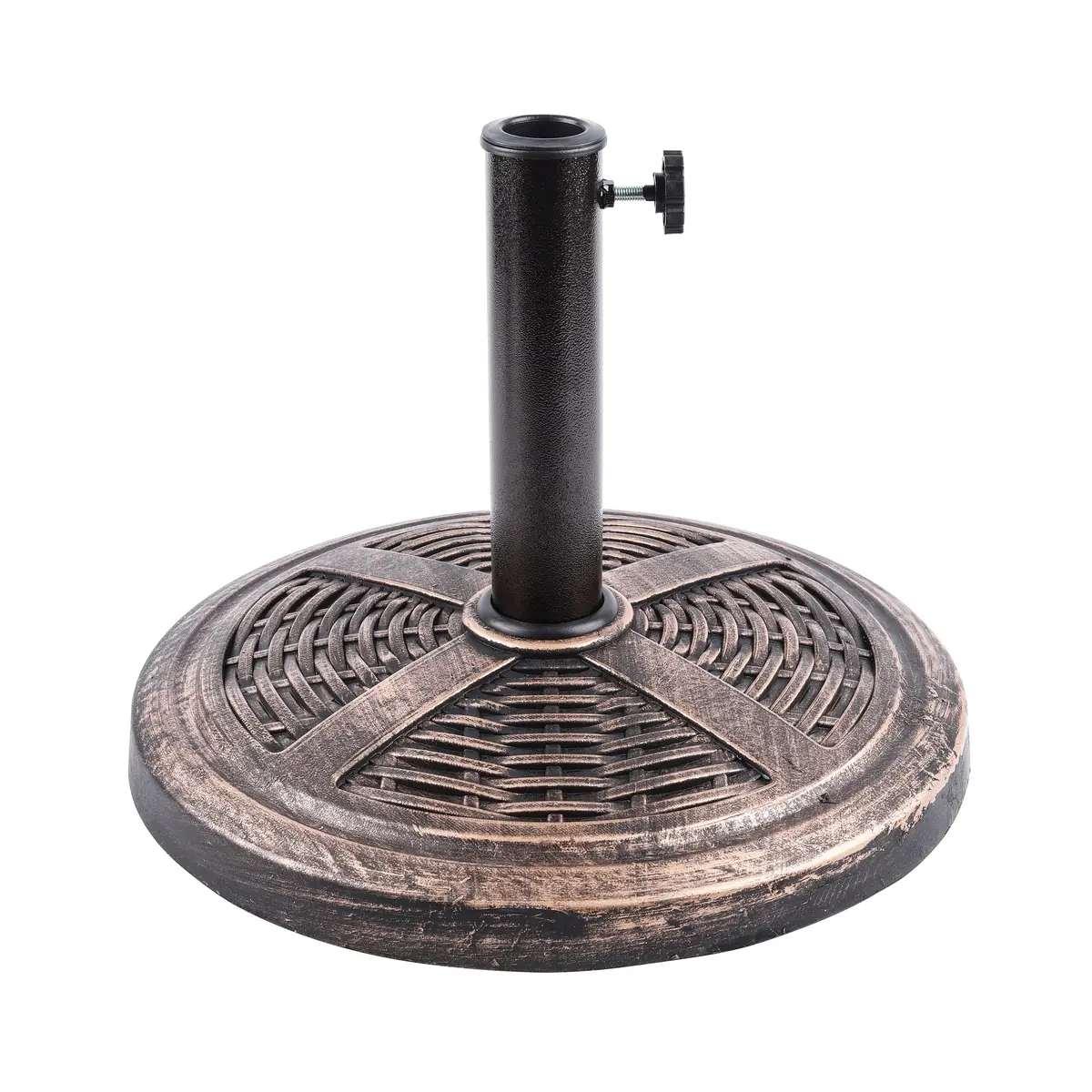 Bliss Outdoors Ubs-032 Cast Resin Stone Umbrella Base | 17.5-Inch | Weather & Wear-Resistant | 22 Lbs. 1