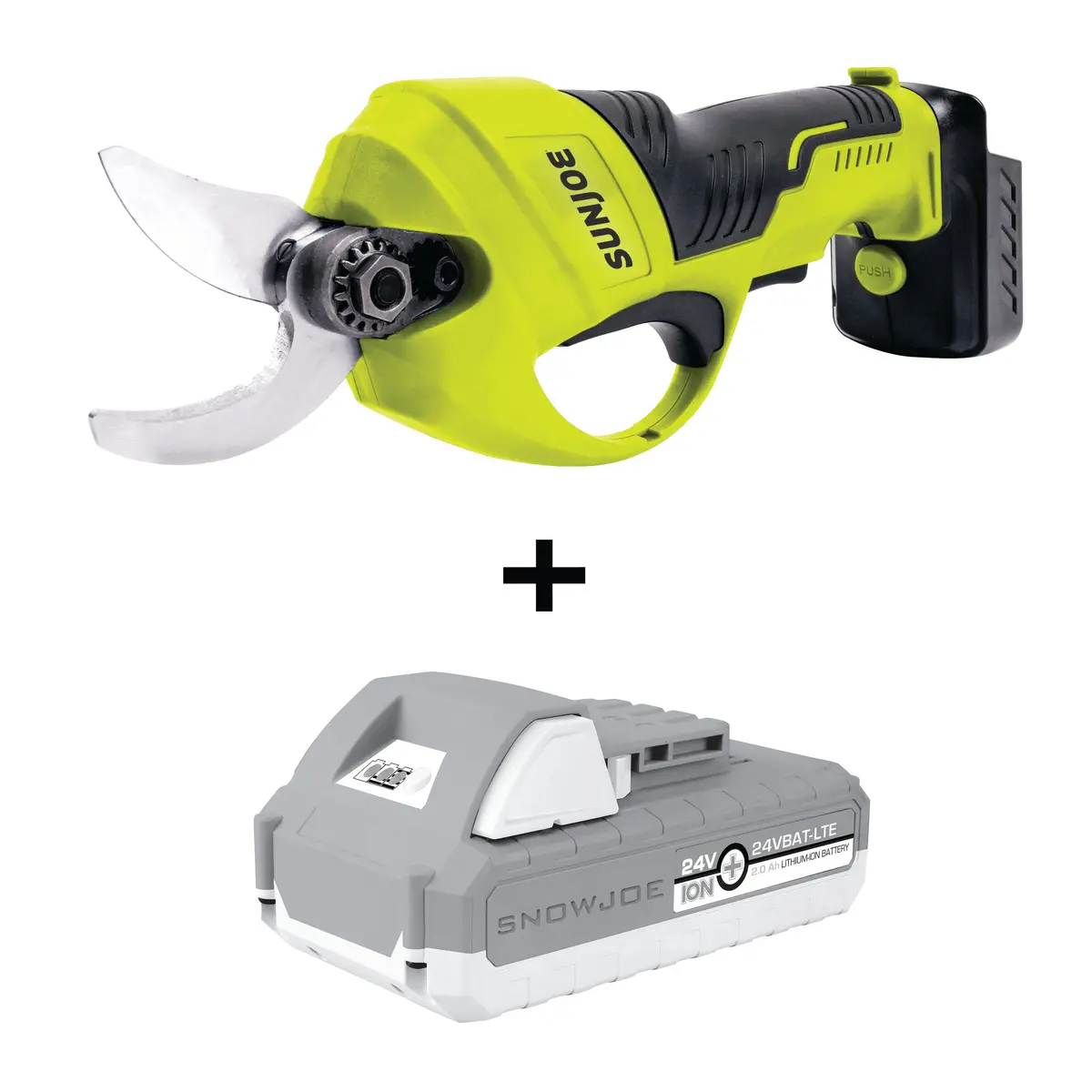 Sun Joe 24V-Prn1-Lte 24-Volt* Cordless Handheld Pruner | 80-Watts | W/ 2.0-Ah Battery + Charger 1