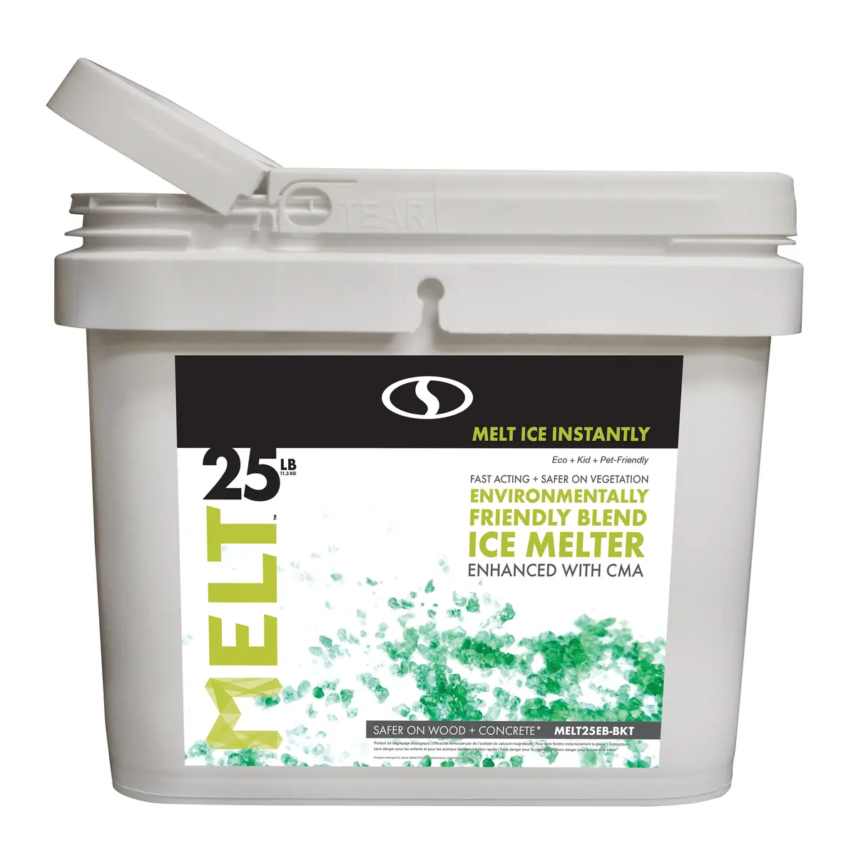 Snow Joe Melt25eb-Bkt Premium Enviro Blend Ice Melter W/ Cma | 25-Lbs. 1
