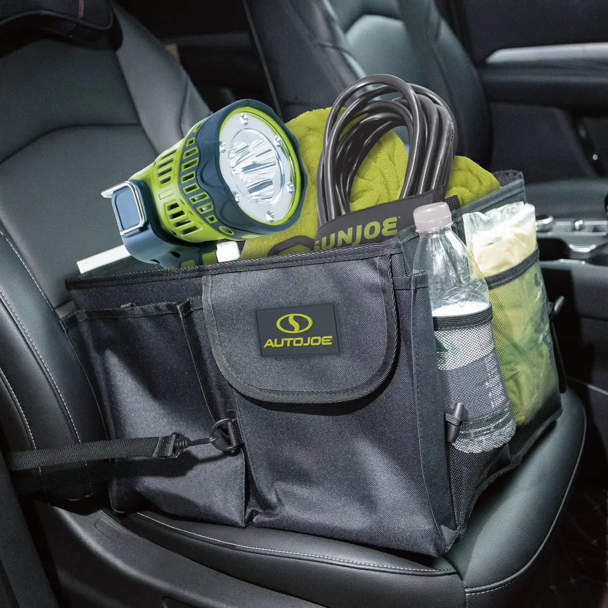 Auto Joe Atj-Ctso-Blk Collapsible Auto Storage Organizer | W/ Anchor Straps And Toggle Fasteners For Hold Security | Adjustable Strap | Rip Resistant 1