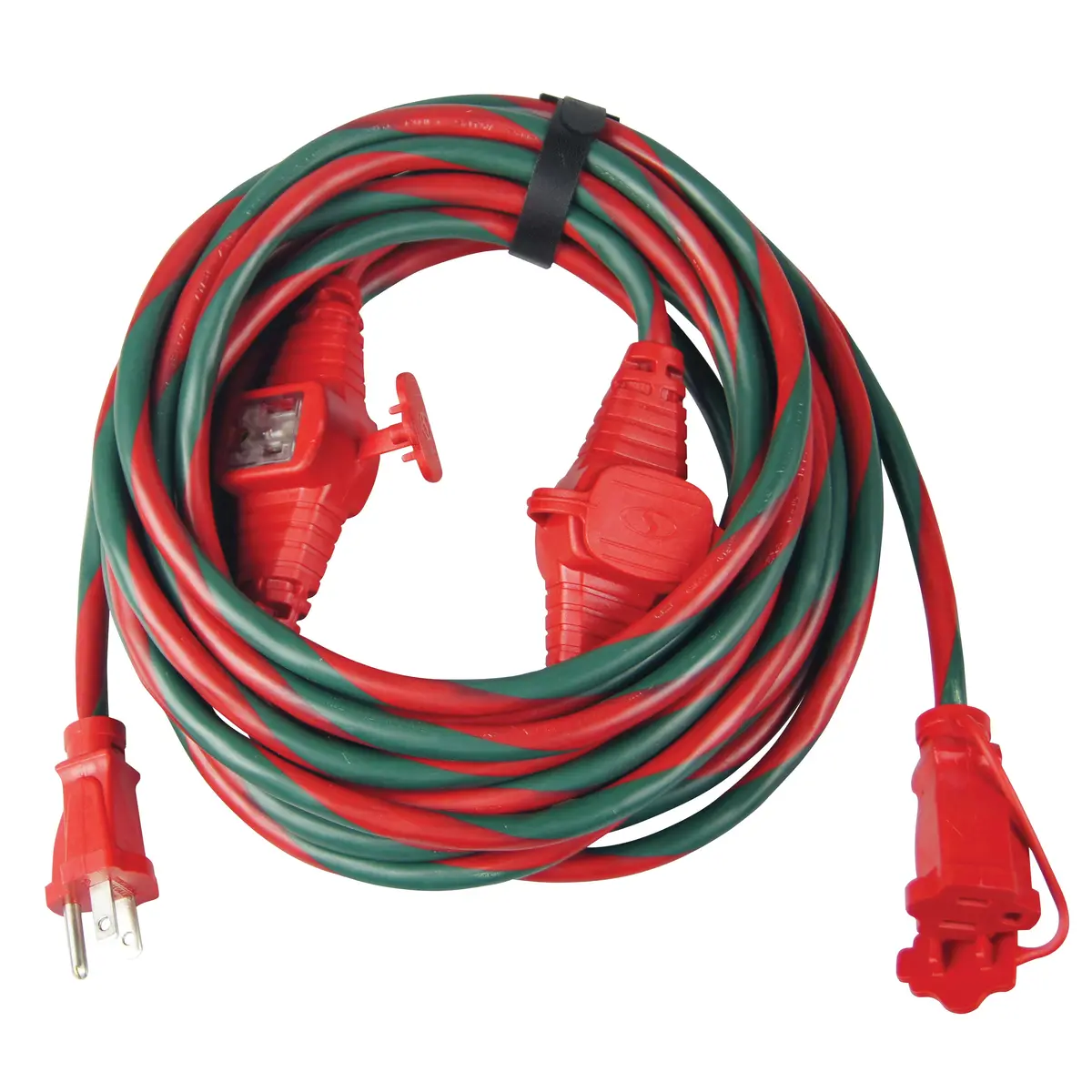 Snow Joe + Sun Joe Pjext25mo-Rg Indoor/Outdoor Extension Cord | 25-Foot | Cord Connect Adapter (Red/Green) 1