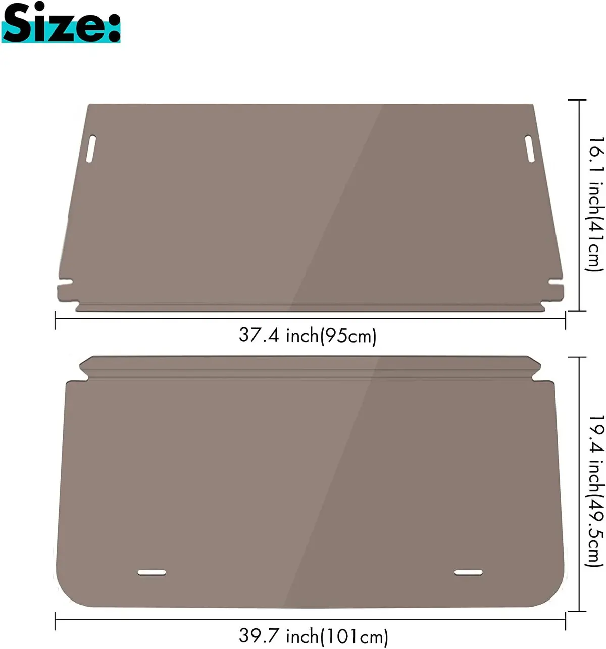 Foldable Sport Tinted Golf Cart Windshield For Club Car Ds 1982-Up - 10L0l 2