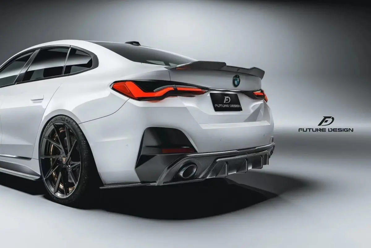 Future Design Fd Carbon Fiber Rear Diffuser & Rear Canards For Bmw 4 Series G26 Gran Coupe M440i 430I 2