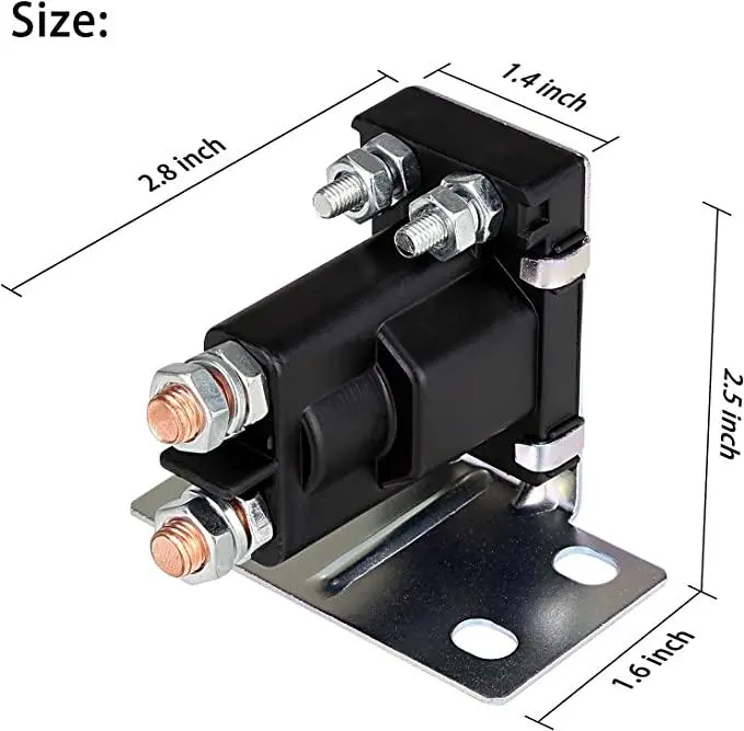 Golf Cart 14 Volt Solenoid For Ezgo Txt Medalist St Series 1994-Up Gas Vehicles - 10L0l 2