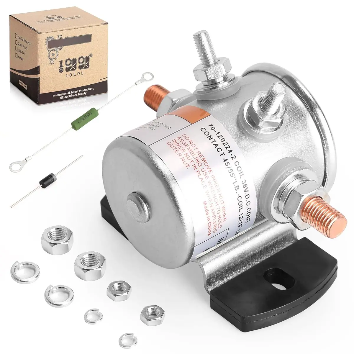 Golf Cart 36V 200A Solenoid Relay For Ezgo Txt 1986-Up Electric - 10L0l 1