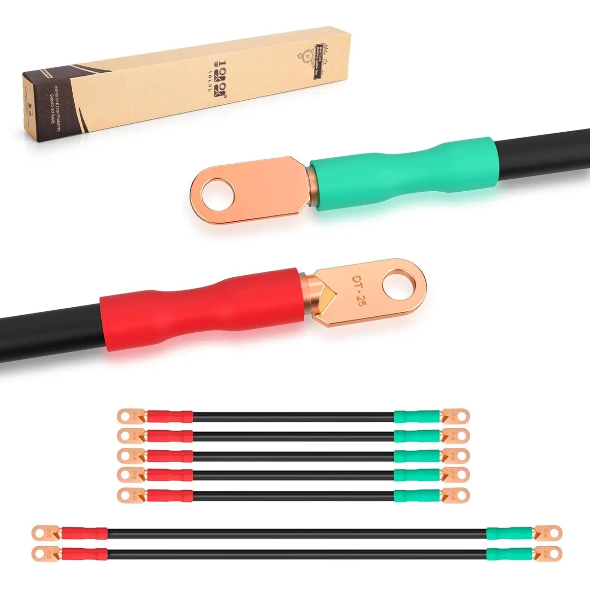 Golf Cart Battery Cable 4 Gauge 36/48V Copper Core For Ezgo Txt & Club Car Ds - 10L0l 1