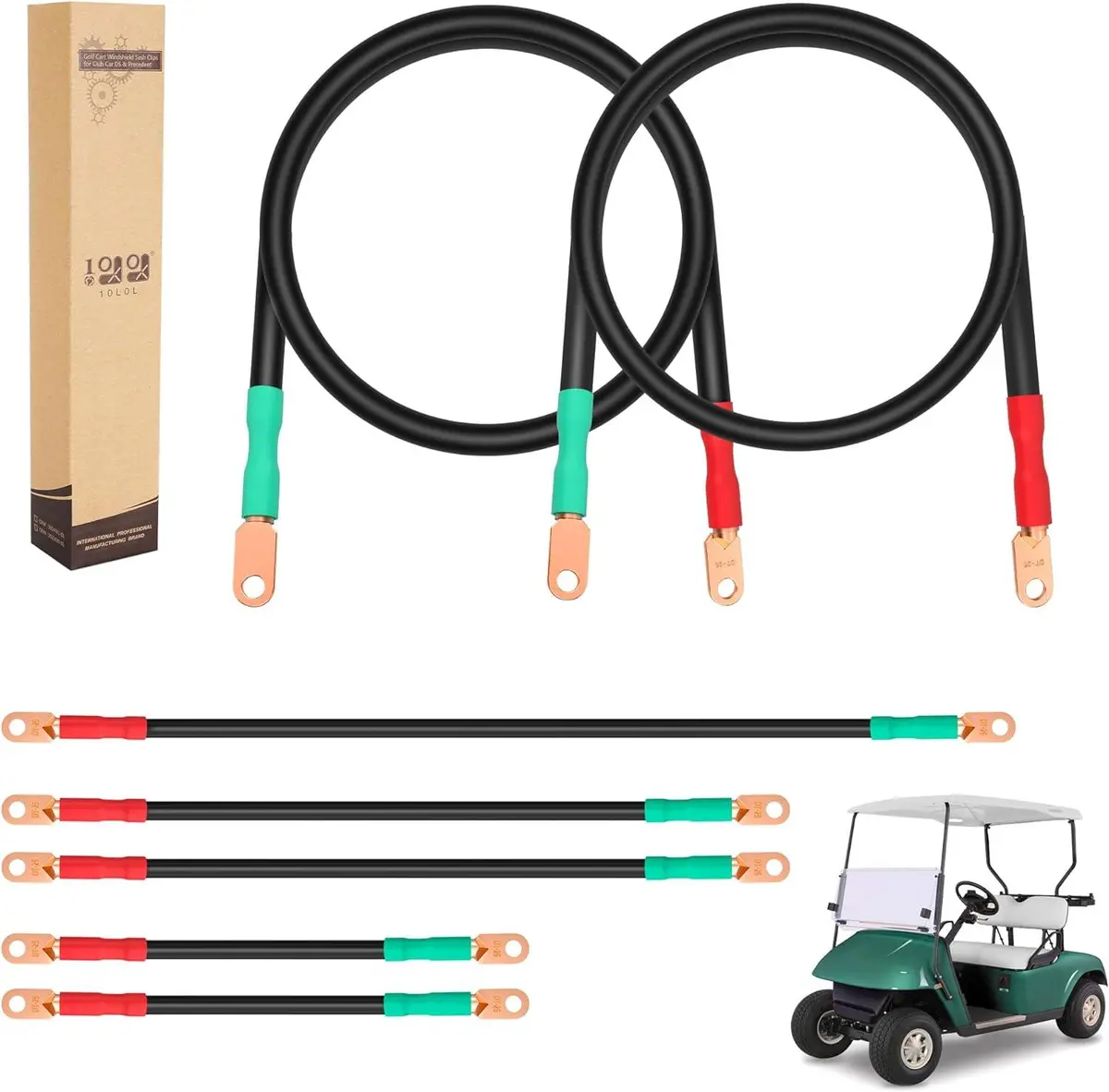 Golf Cart Battery Cable Kit For Ezgo Txt Medalist Marathon 1994-Up 36V & 48V - 10L0l 1