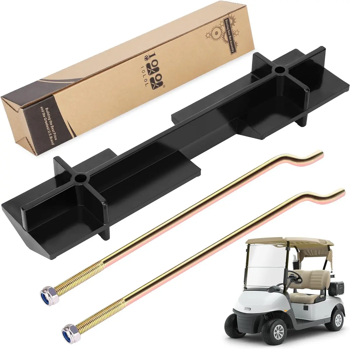 Golf Cart Battery Hold Down Plate With Rods Kit For Ezgo Txt Rxv 1994-Up G&E|10L0l 1