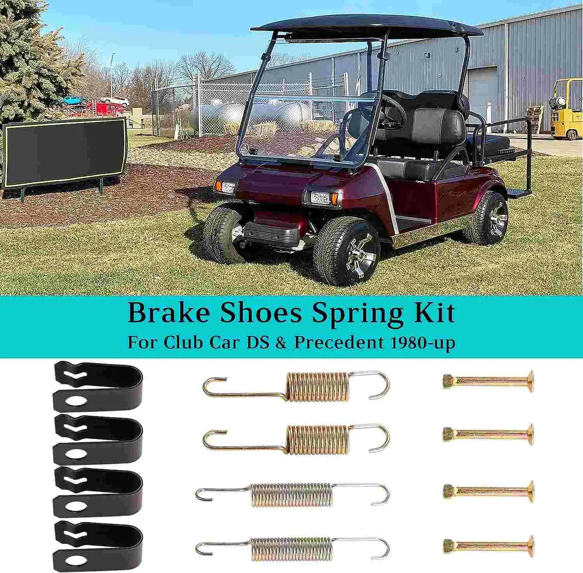 Golf Cart Brake Shoes Spring Kit For Club Car Ds Precedent 1980-Up - 10L0l 1