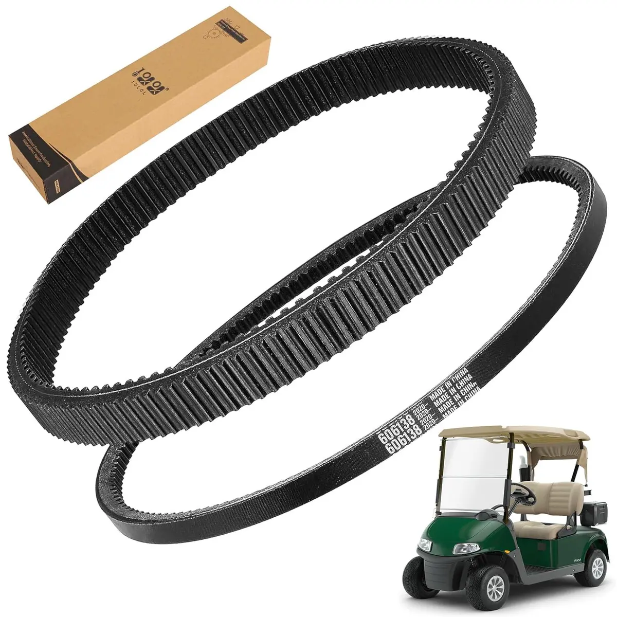 Golf Cart Clutch Drive Belt & Starter Generator Belt Kit For Ezgo Txt Rxv - 10L0l 1