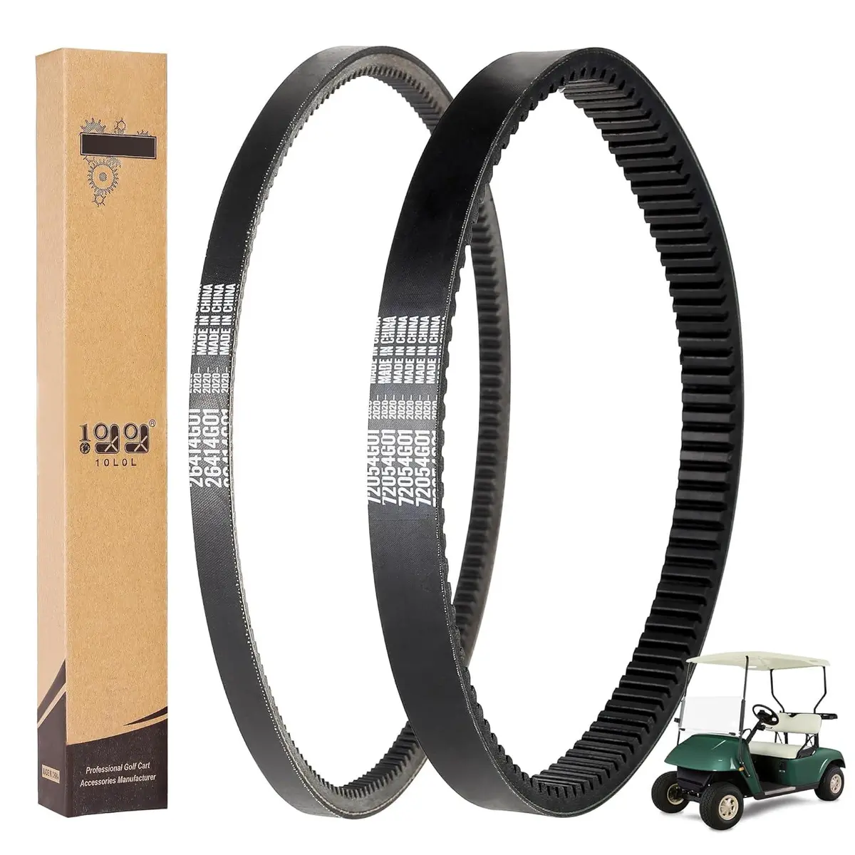 Golf Cart Drive Belt & Starter Generator Belt For Ezgo Txt/Medalist/Workhorse - 10L0l 1