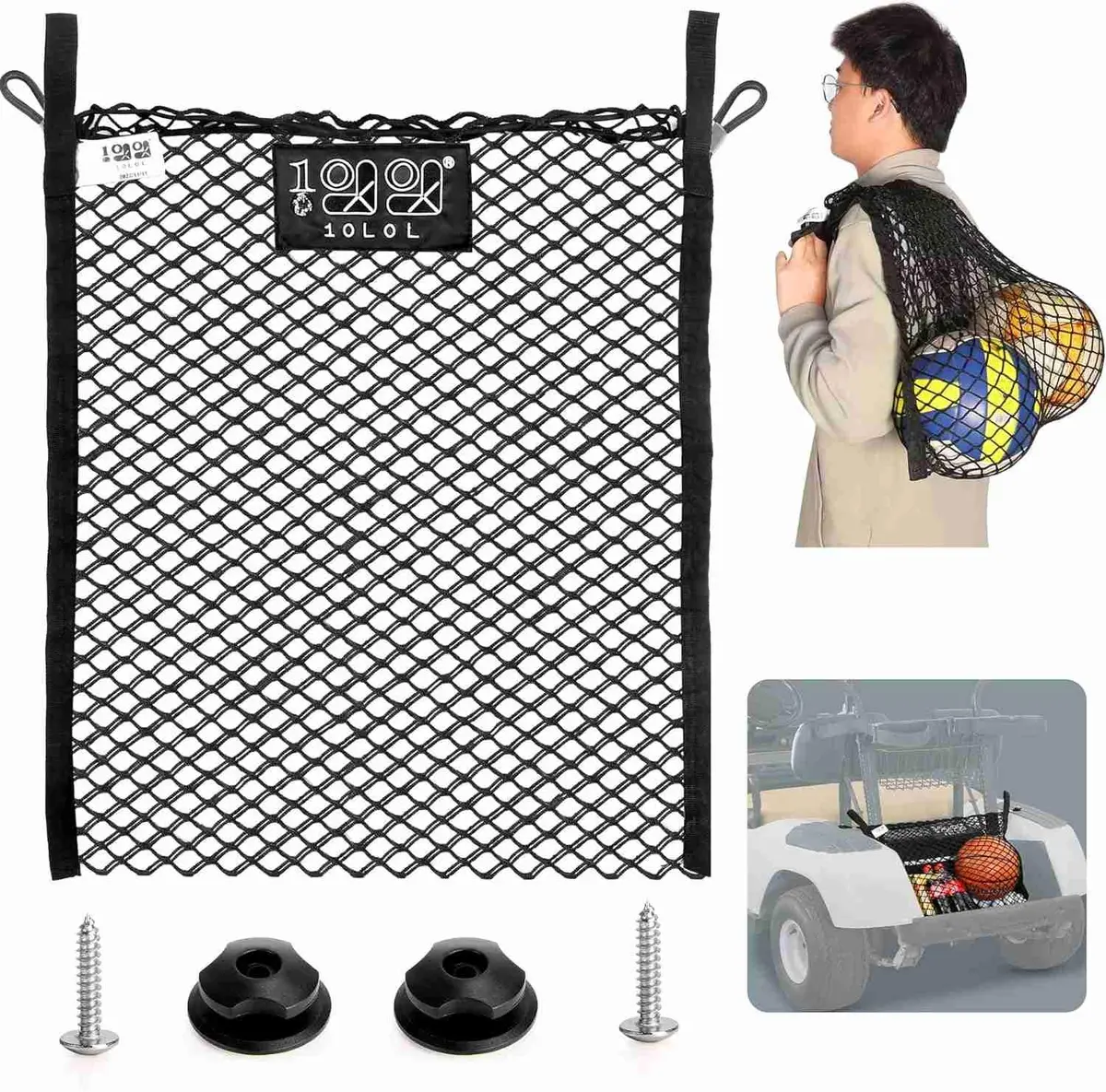 Golf Cart Elastic Storage Net Double Layer Nylon Mesh For Yamaha Club Car Ezgo - 10L0l 4