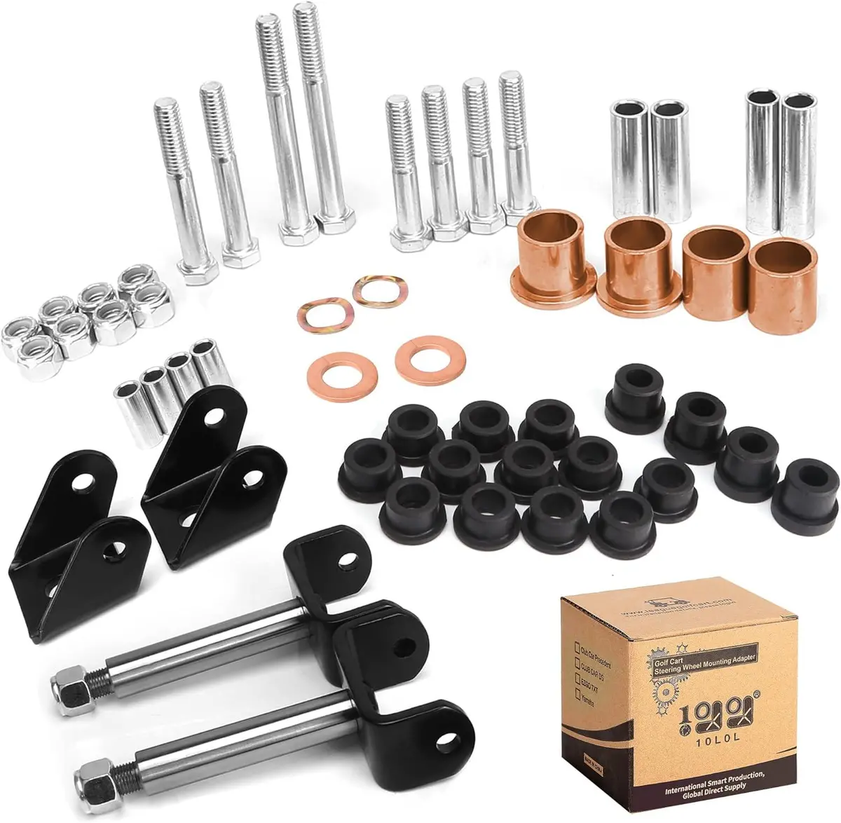Golf Cart Front King Pin Repair Kit For Club Car Ds Gas & Electric - 10L0l 1