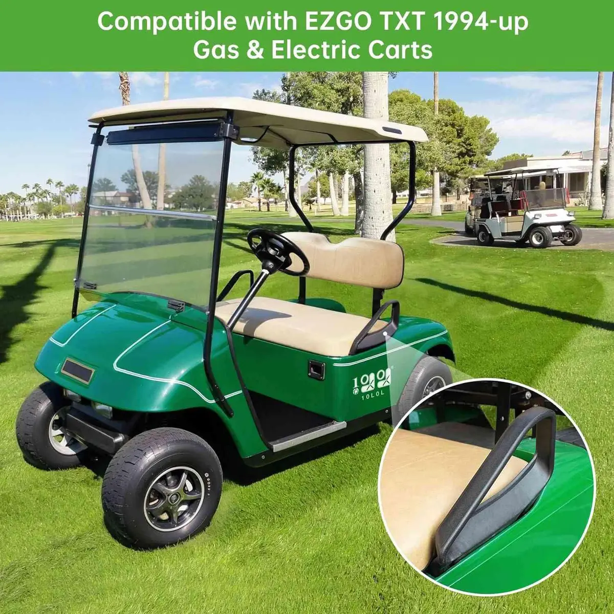Golf Cart Front Seat Arm Rest For Ezgo Txt Hip Restraints - 10L0l 2