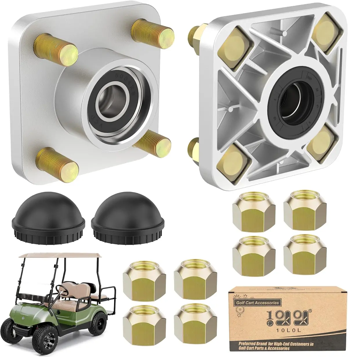 Golf Cart Front Wheel Hub Assembly With Hub Bearing/Oil Seal/Dust Cover For Yamaha - 10L0l 1