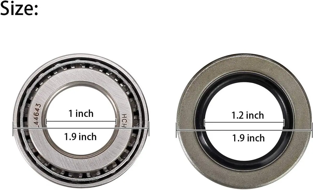 Golf Cart Front Wheel Hub Bearings & Oil Seals Kit For Club Car Ds 1982-2002 Gas & Electric - 10L0l 2