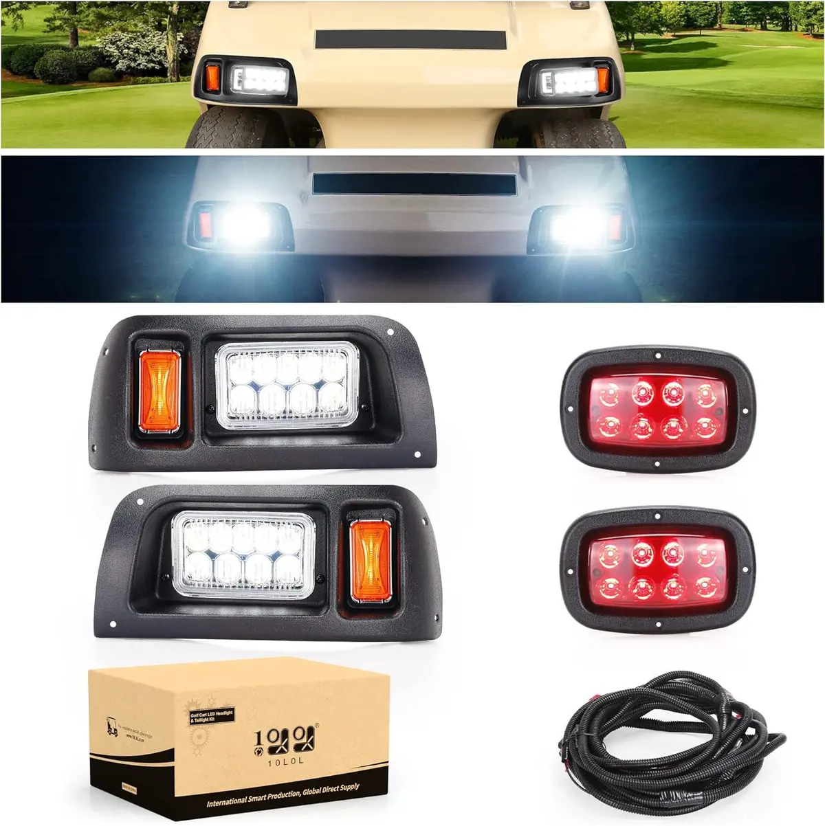 Golf Cart Headlight And Taillight For Club Car Ds - 10L0l 1