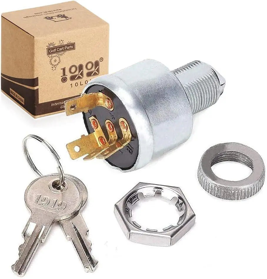 Golf Cart Ignition Key Switch For Ezgo Txt, Medalist, Marathon 1981-Up G&E - 10L0l 1